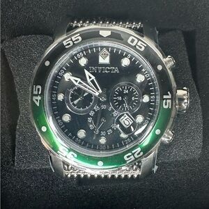 Invicta Silver and Green Men's Watch
